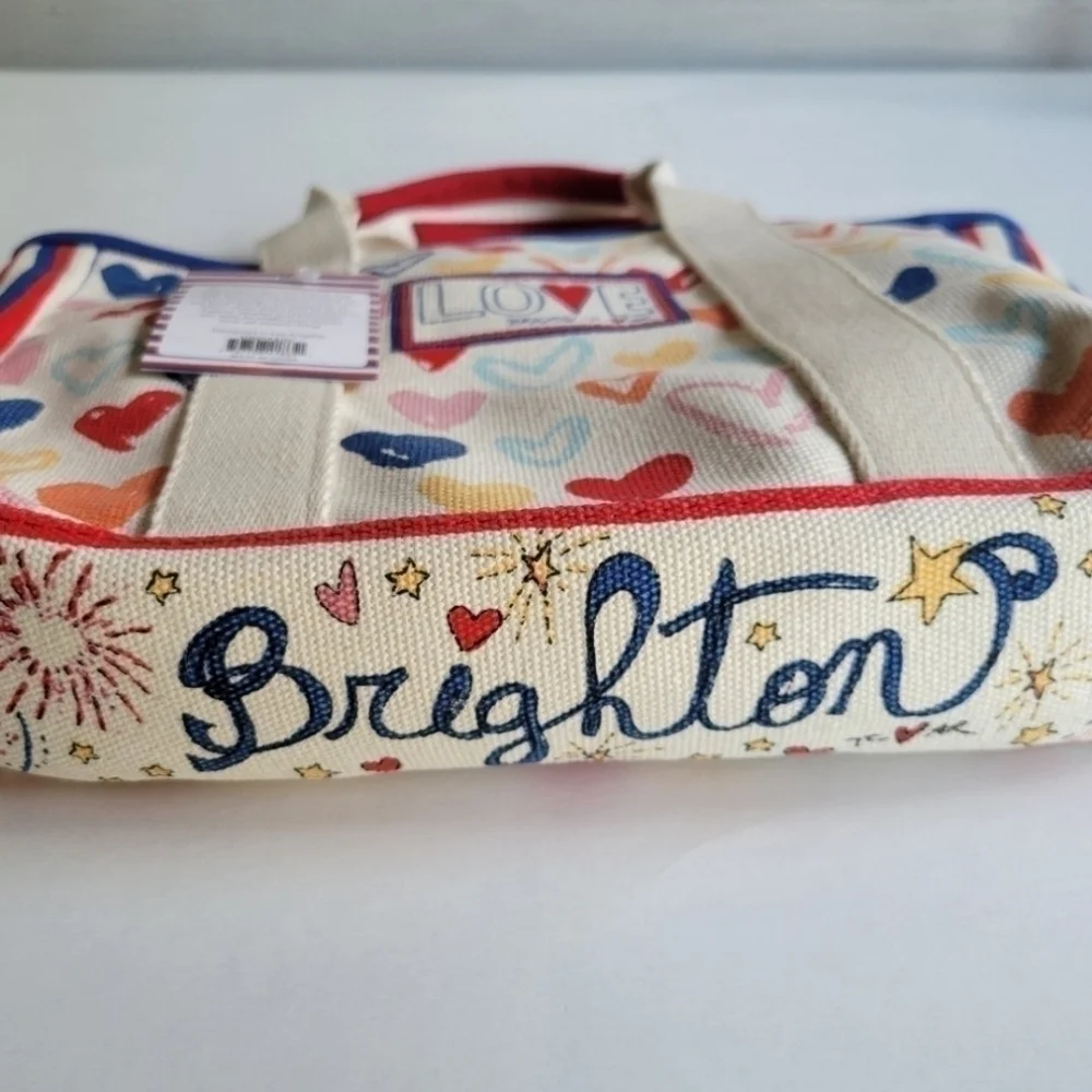BRIGHTON  NWT RED WHITE AND YOU MINI TOTE .